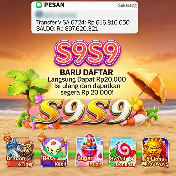 S9S9 Bonus Member Baru 100%